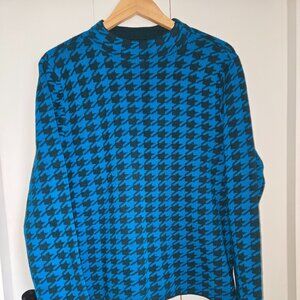 Houndstooth Jacquard Sweater